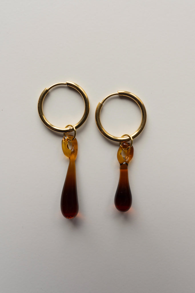 Aqua Earrings ámbar