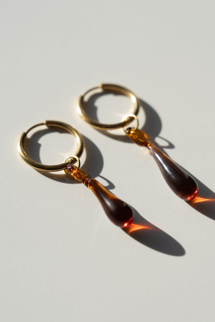Aqua Earrings ámbar