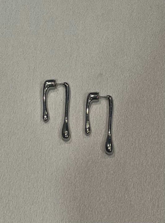 Double Earrings Silver