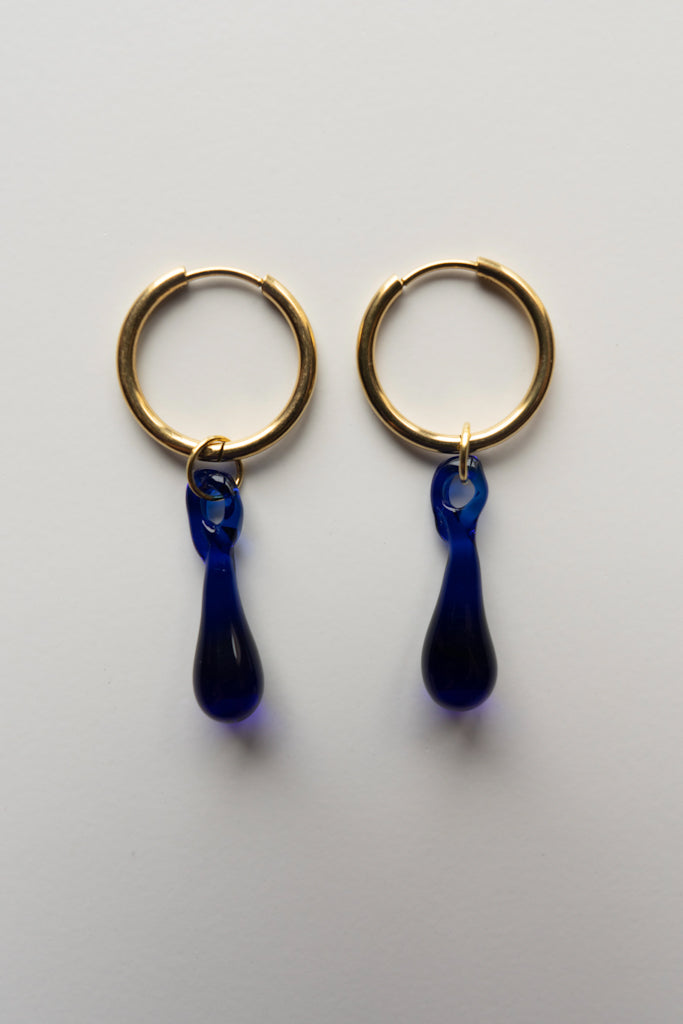 Aqua Ohrringe marineblau