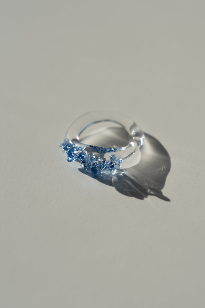 Bague Cosmos bleu clair