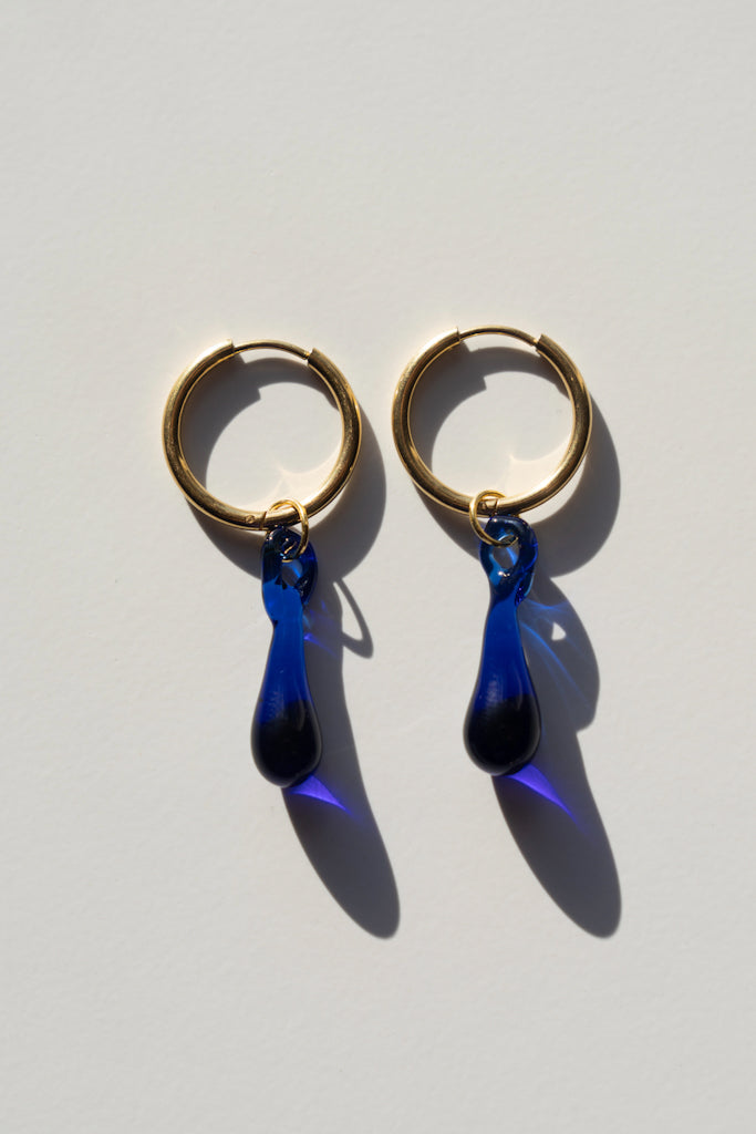 Aqua Ohrringe marineblau