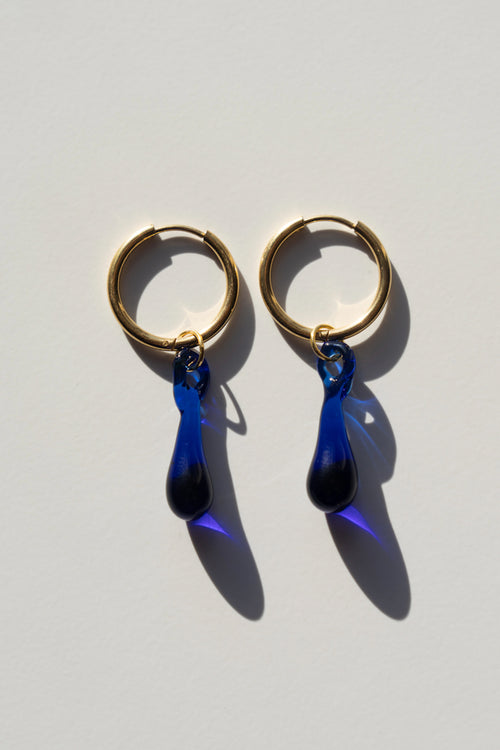 Aqua Earrings navy blue