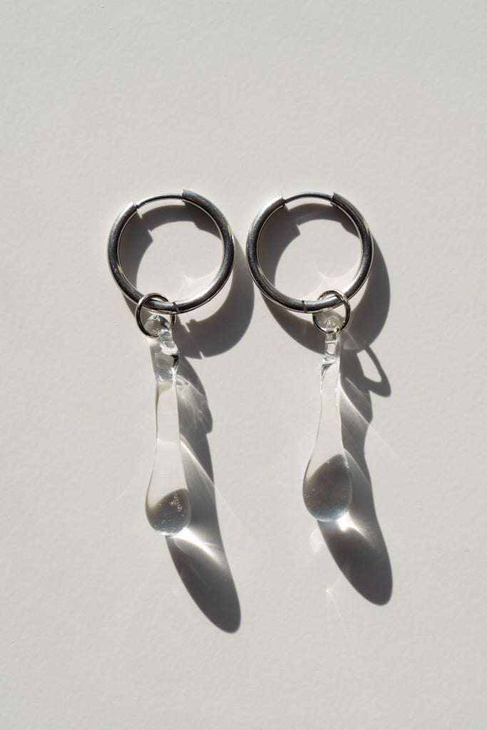 Boucles d'oreilles Aqua transparentes