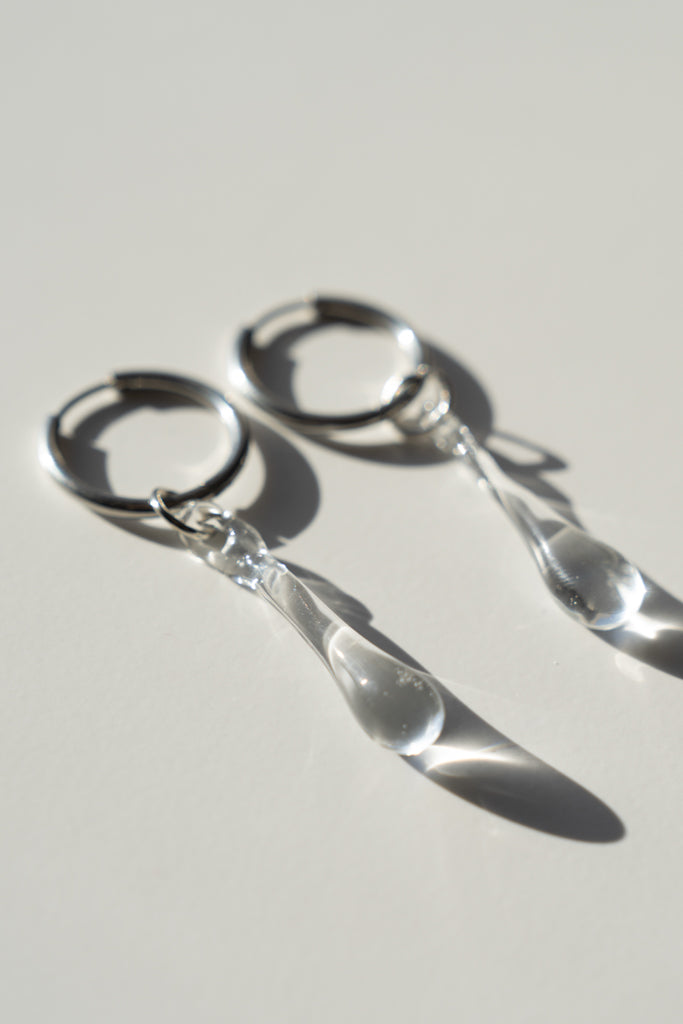 Boucles d'oreilles Aqua transparentes